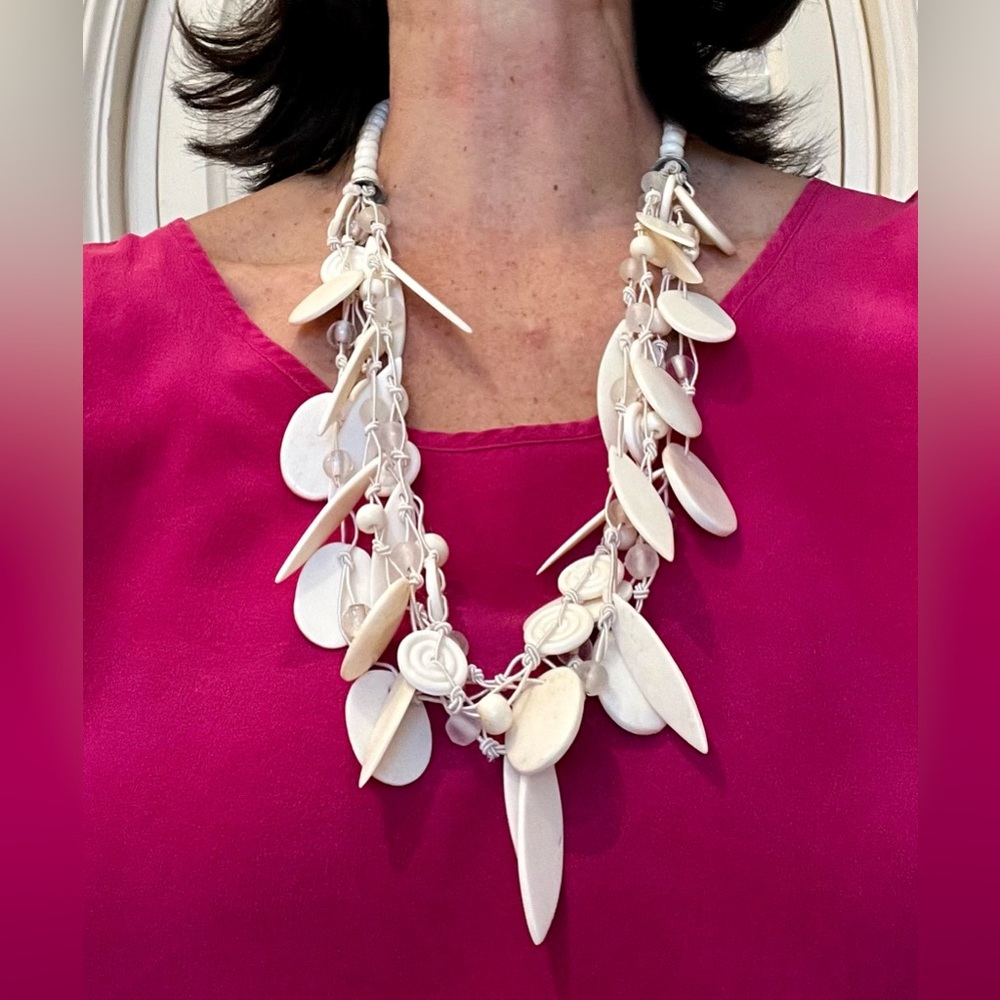 Ivory Bead Choker Necklace